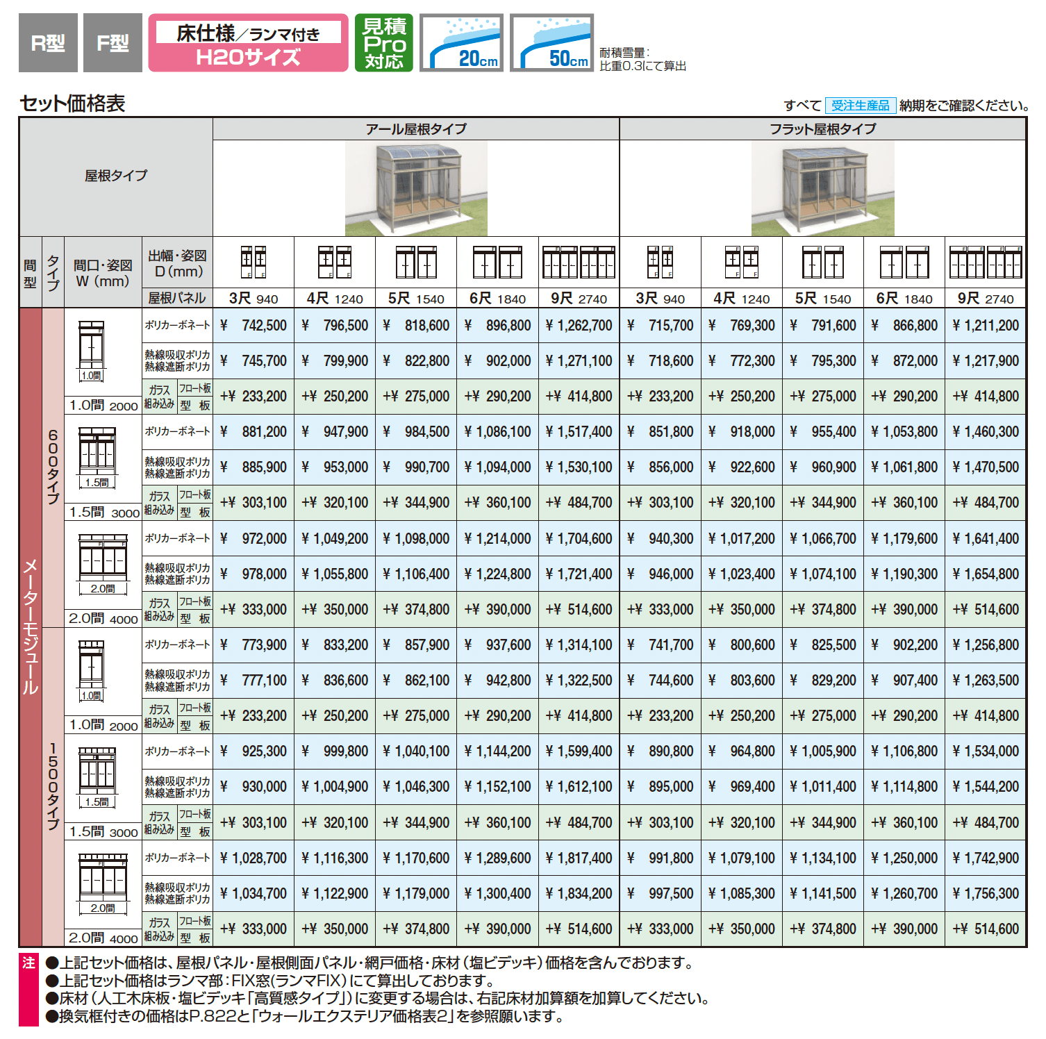 晴れもようwith(床仕様/ランマ付き H20サイズ メーターモジュール)_価格_1