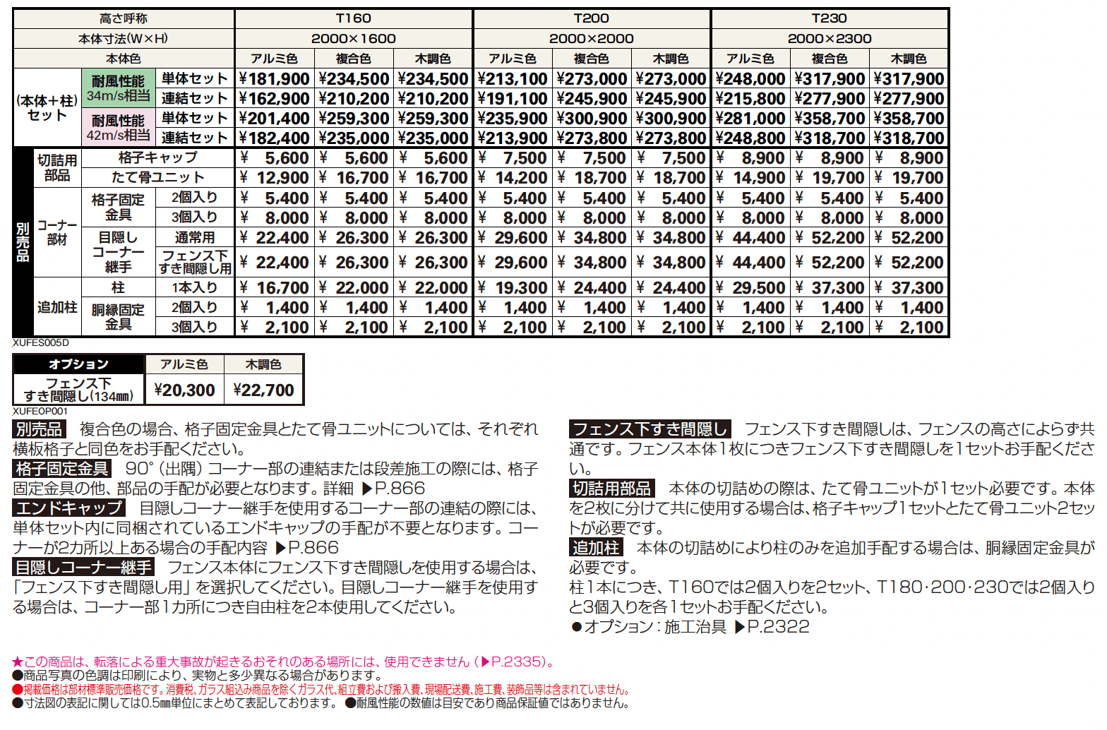 ルシアス スクリーンフェンスS05型【2024年版】_価格_1