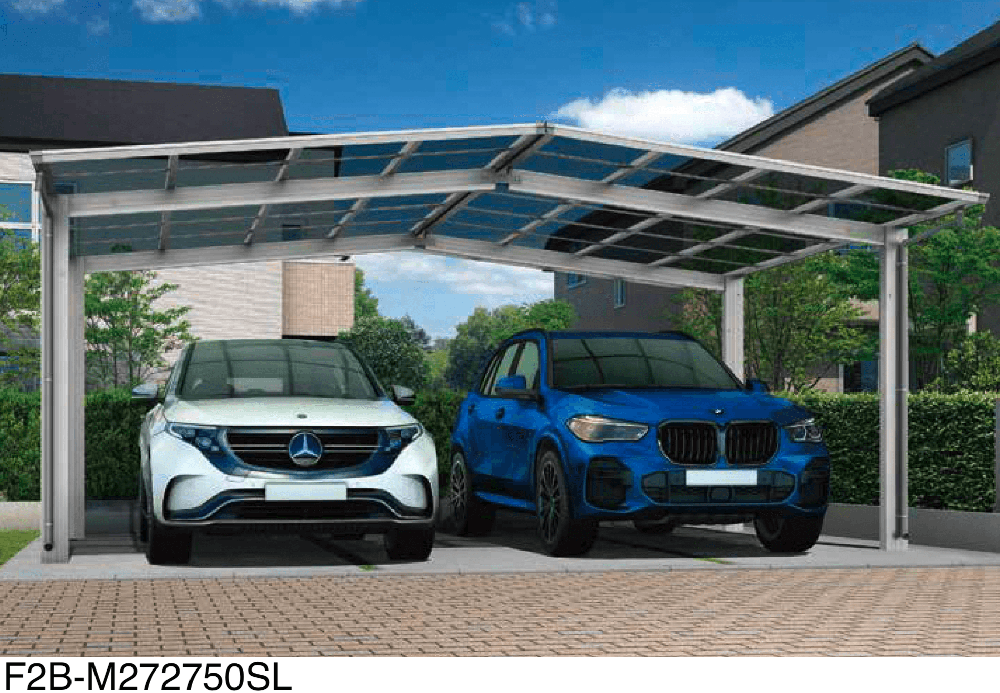 大仙の「アーバンルーフⅡ レギュラータイプ カーポート:合掌(2台用)」