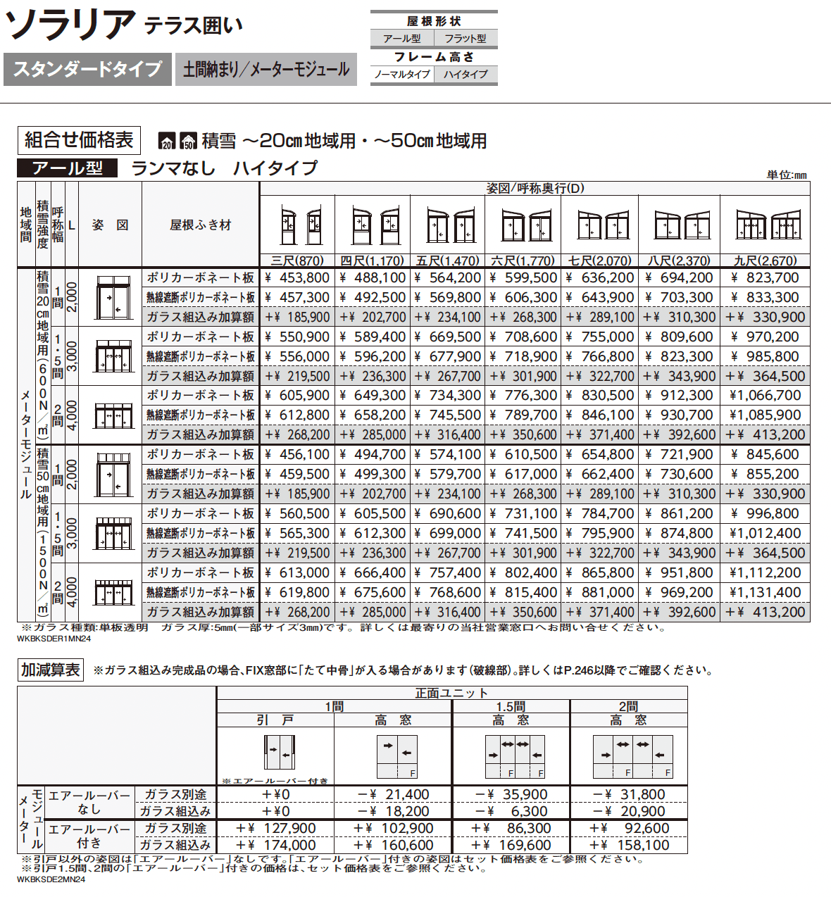 ソラリア テラス囲い スタンダードタイプ 土間納まり_価格_11