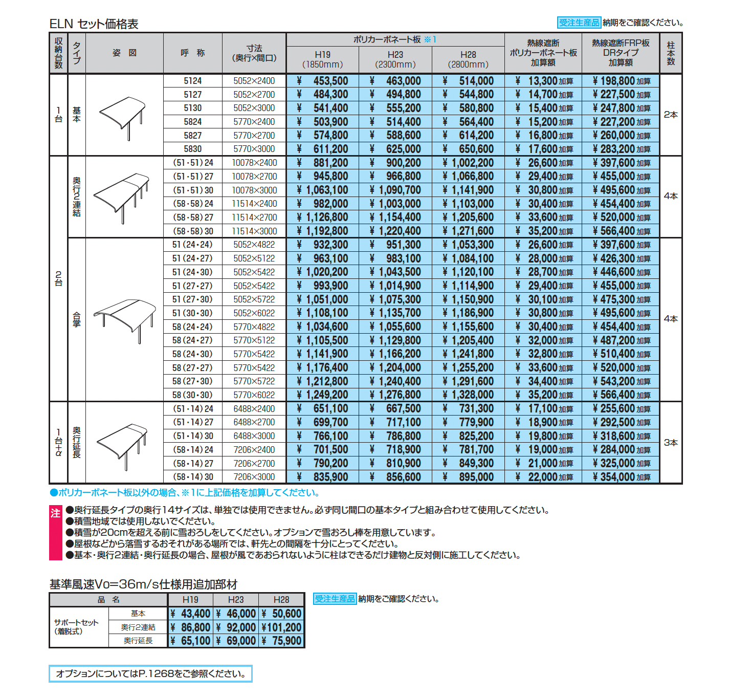 エクオーレNex(基本・合掌・奥行連結・奥行延長)_価格_1
