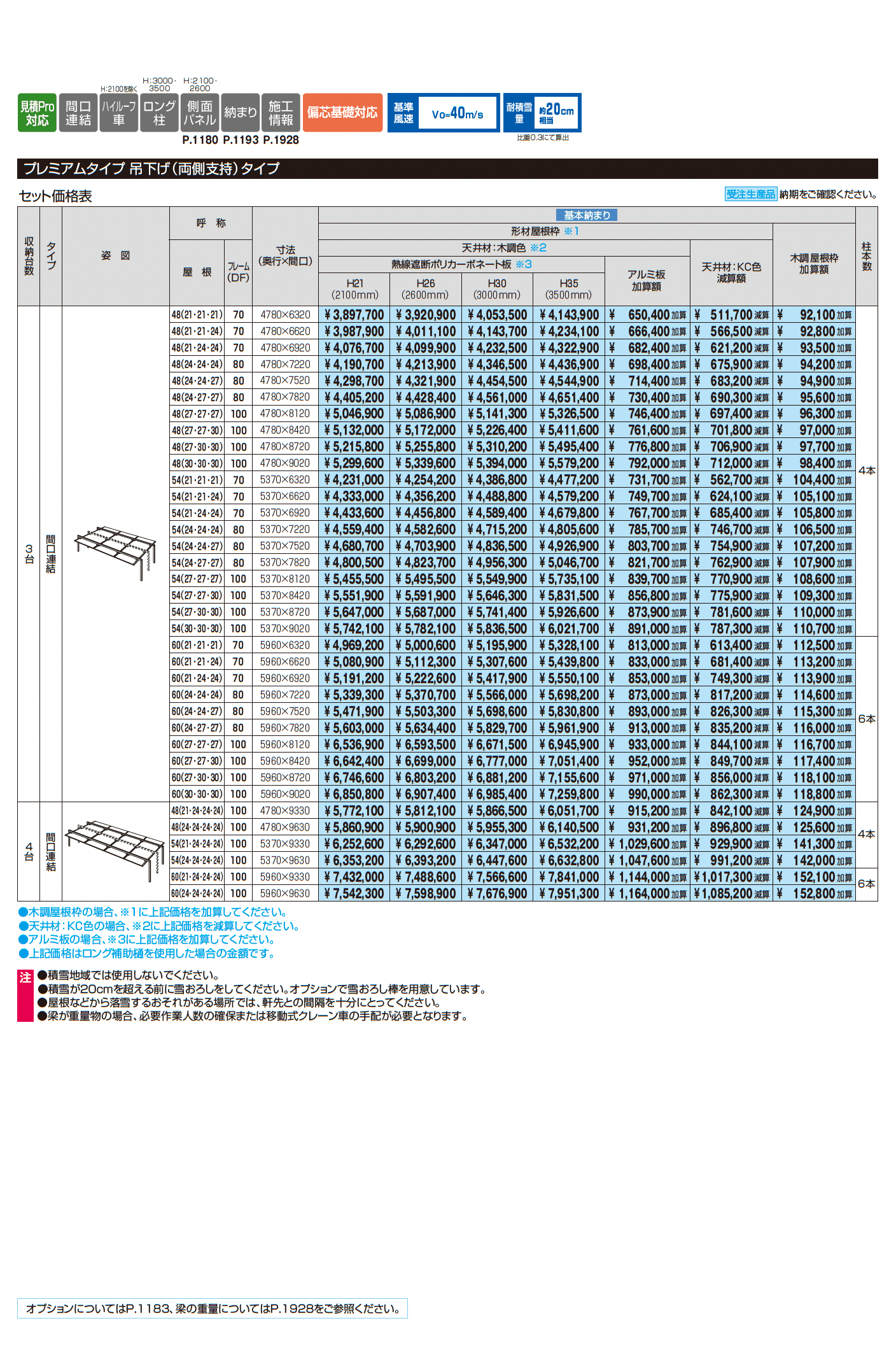 U.スタイル アゼスト プレミアムタイプ 吊下げタイプ(片側支持タイプ・両側支持タイプ)_価格_3