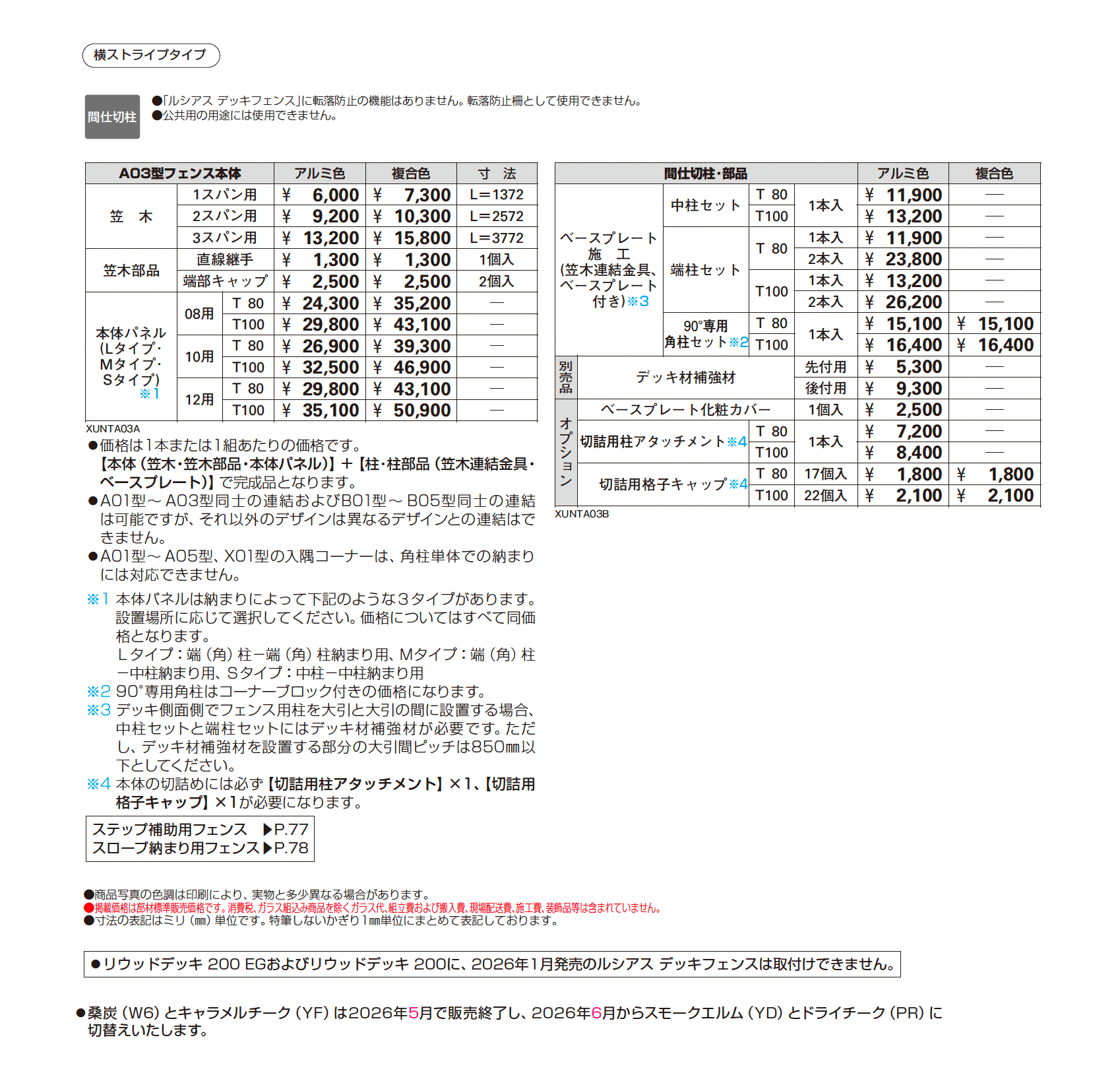 ルシアス デッキフェンス A03型【2026年1月発売】【2025年版】_価格_1