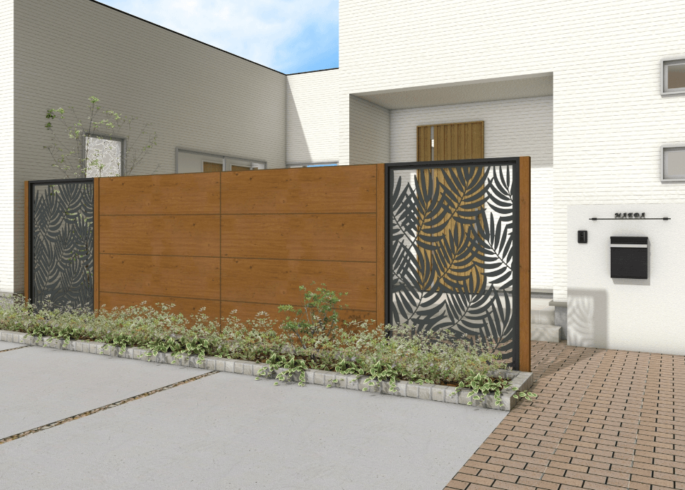 タカショーの「エバーアートボード®フェンス2型セット」