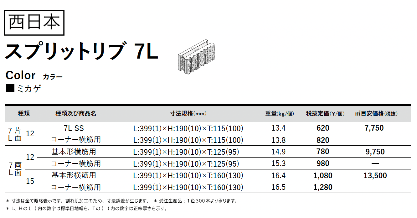 スプリットリブ 7L_価格_2