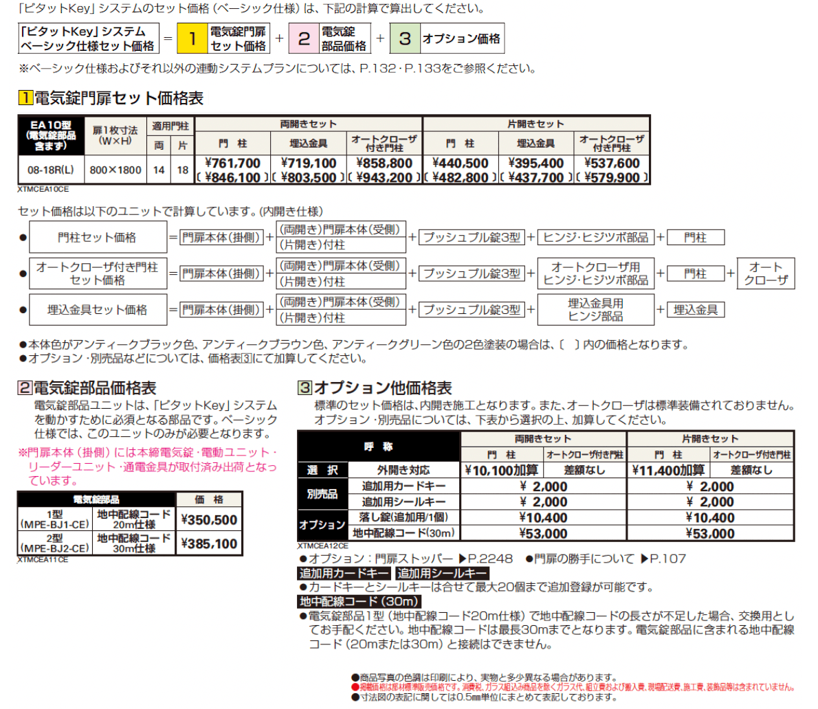 〔ピタットKey システム〕電気錠付 シャローネ 門扉シリーズ EA10型【2024年版】_価格_1