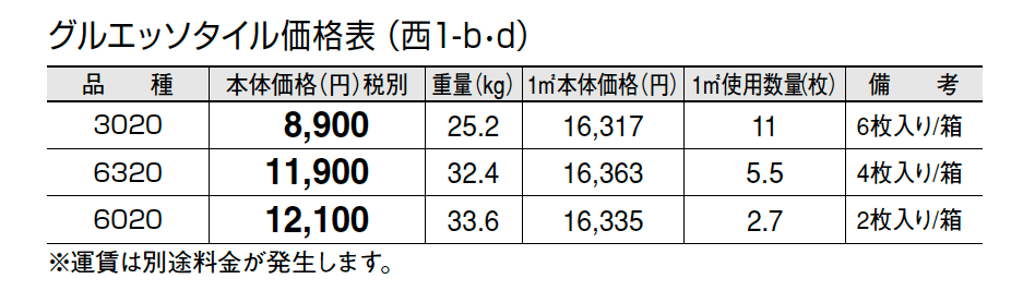 グルエッソ タイル シリーズ【2024年版】_価格_4