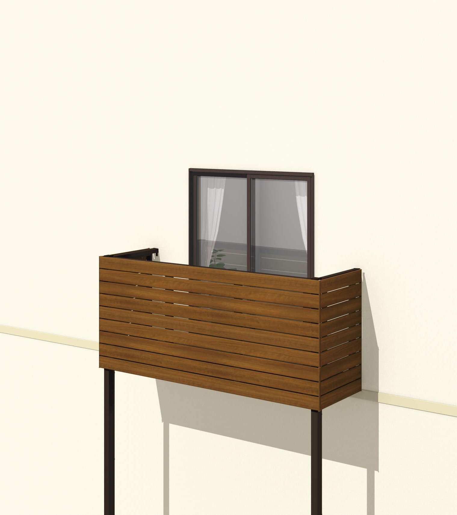 三協アルミの「オルネ特注品(柱建て式 横格子)」