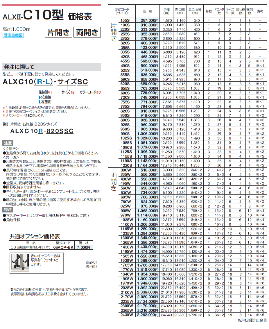 ALXⅡ-C 10型/12型/14型/16型【2024年版】_価格_1