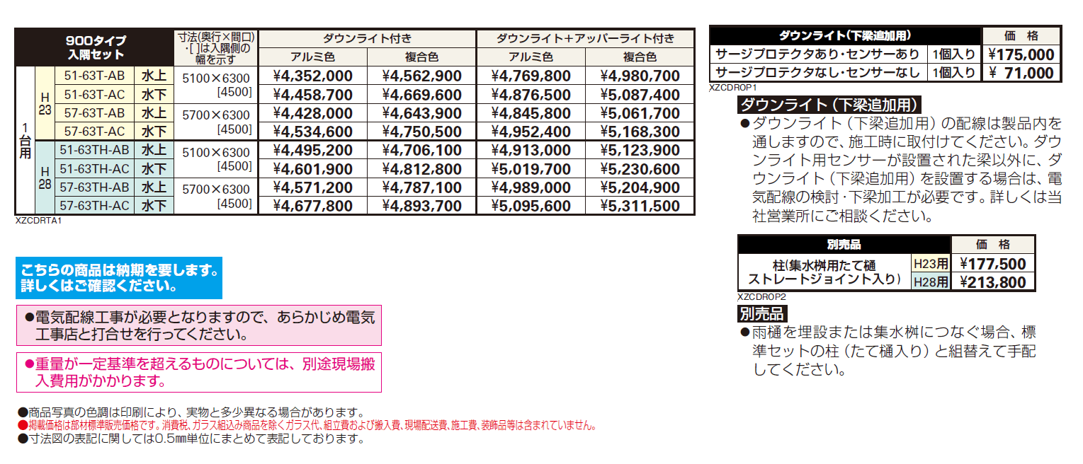 エクスティアラ ルーフ 900タイプ 入隅セット(アプローチ+1台用)【2024年版】_価格_1