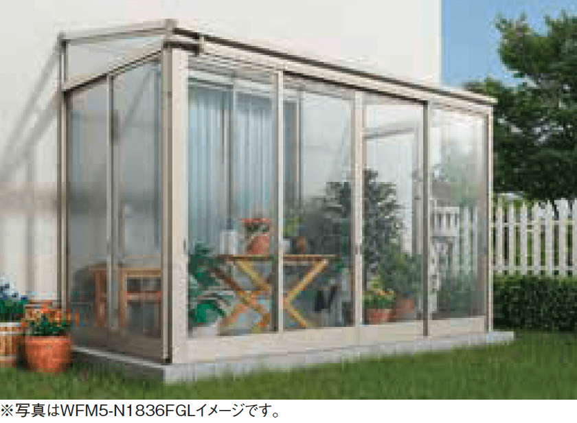 大仙の「ソレイドテラス囲い ハイサッシ(ランマなし)【土間仕様】」のサブ画像1