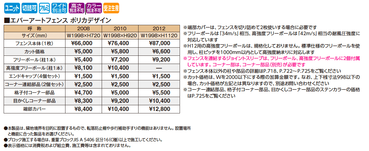 エバーアート®︎フェンス ポリカデザイン【2025年版】_価格_1