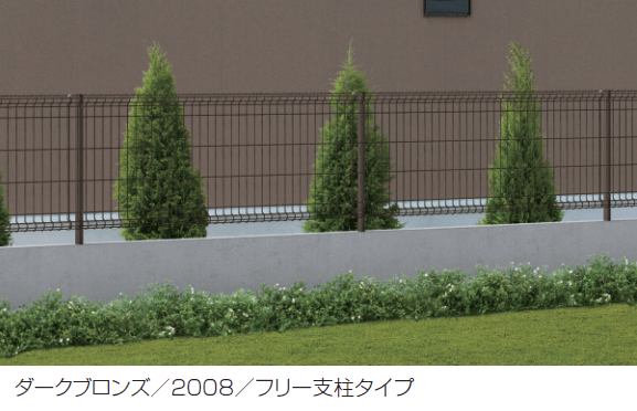 三協アルミの「ユメッシュE型フェンス フリー支柱タイプ」のサブ画像2