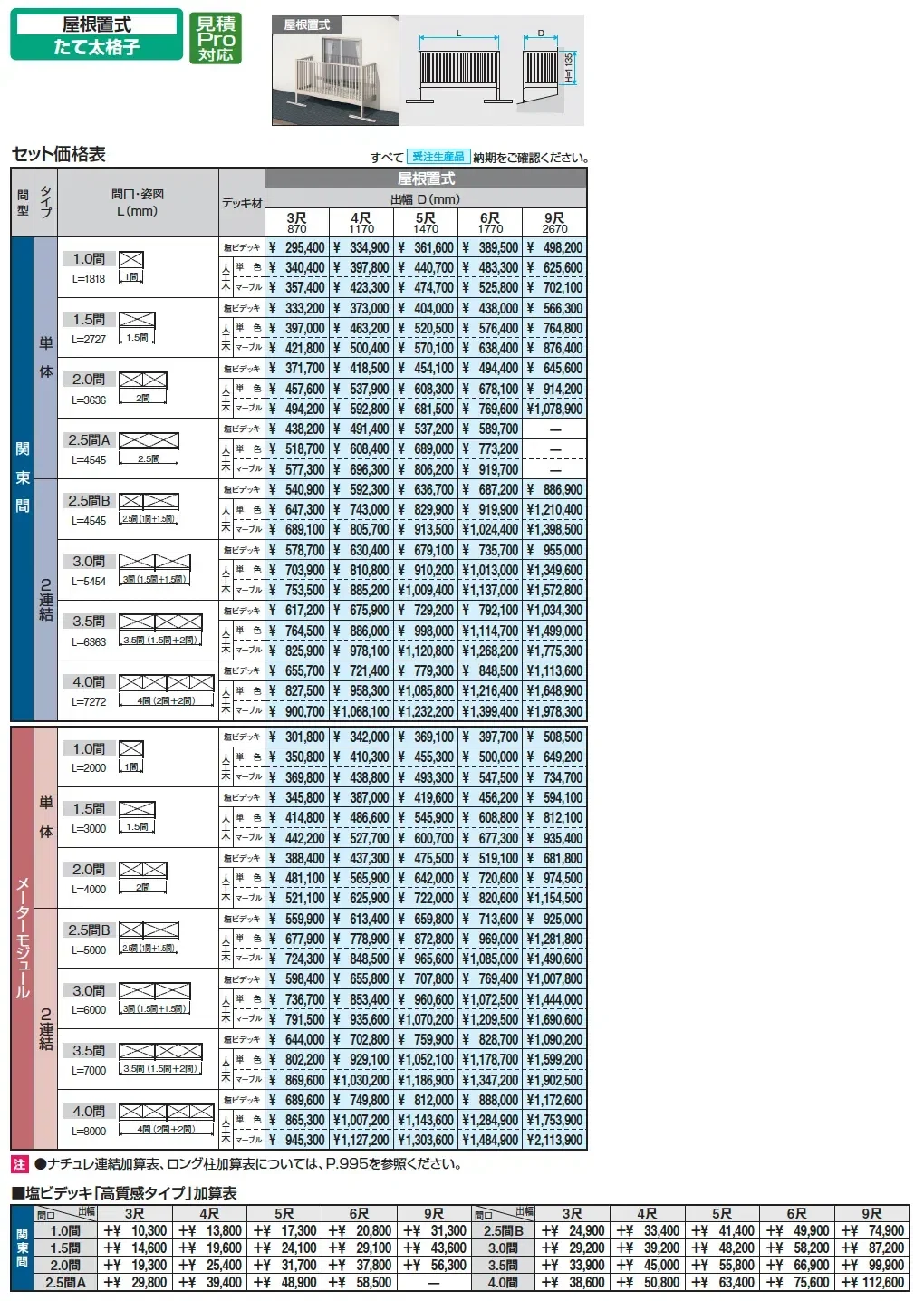 オルネ(屋根置式 たて太格子)_価格_1