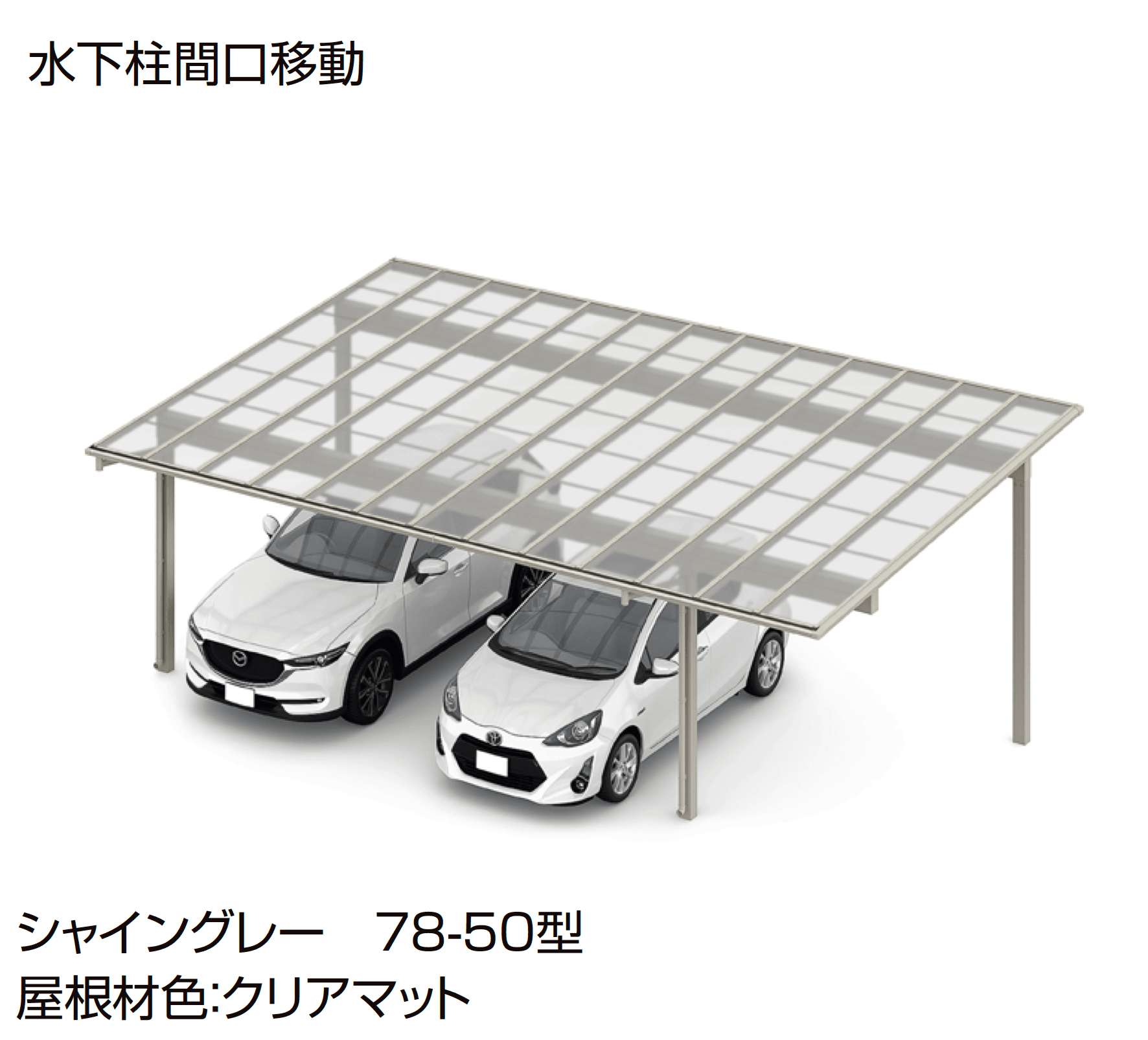 LIXILの「フーゴFプラス 3台用 柱間口移動」