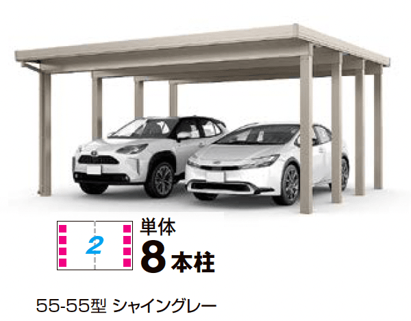 LIXILの「カーポートST 6000タイプ 2台用」のサブ画像1