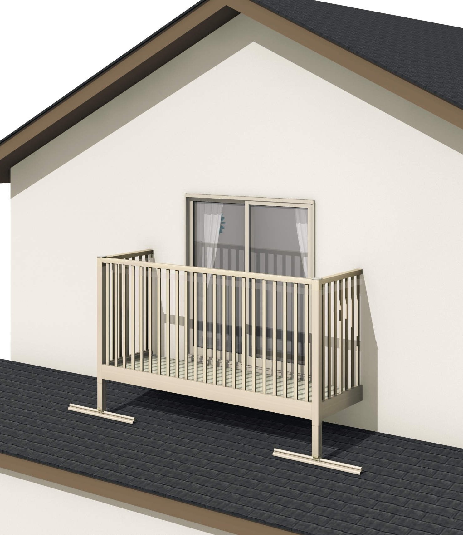 三協アルミの「オルネ(屋根置式 たて太格子(セーフティー格子))」