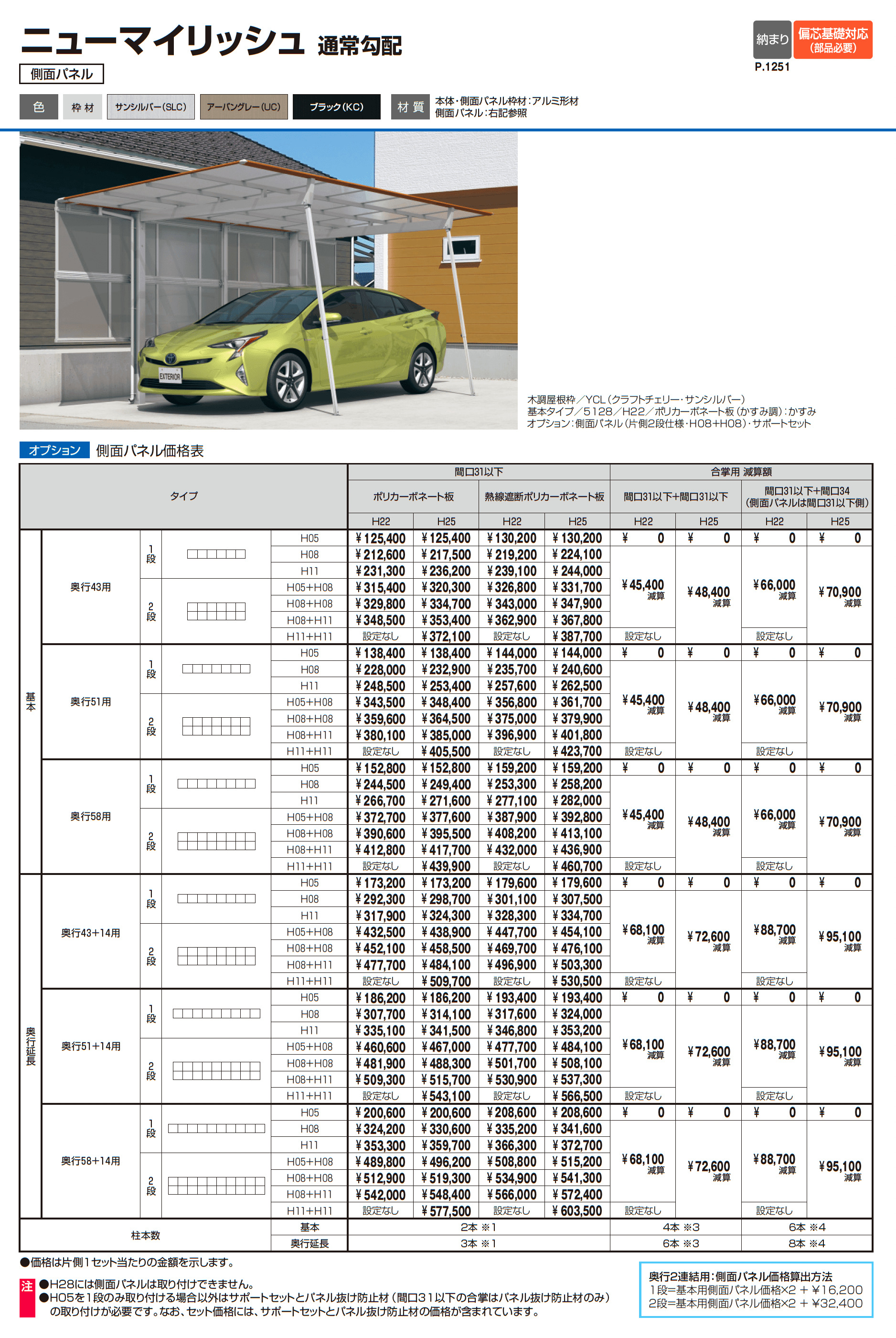 ニューマイリッシュ 通常勾配(基本・奥行2連結)_価格_2