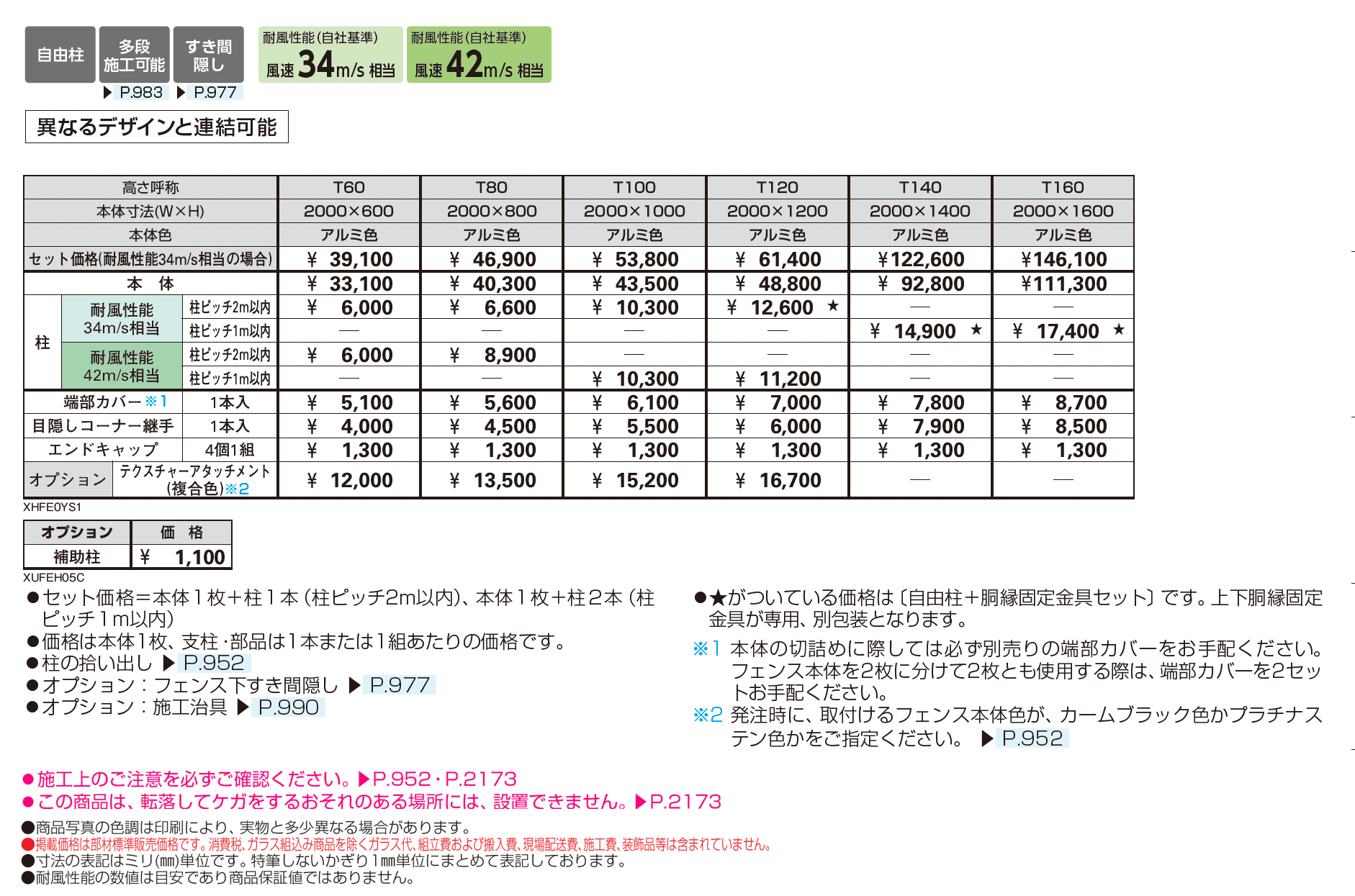 シンプレオ フェンスYS1型_価格_1