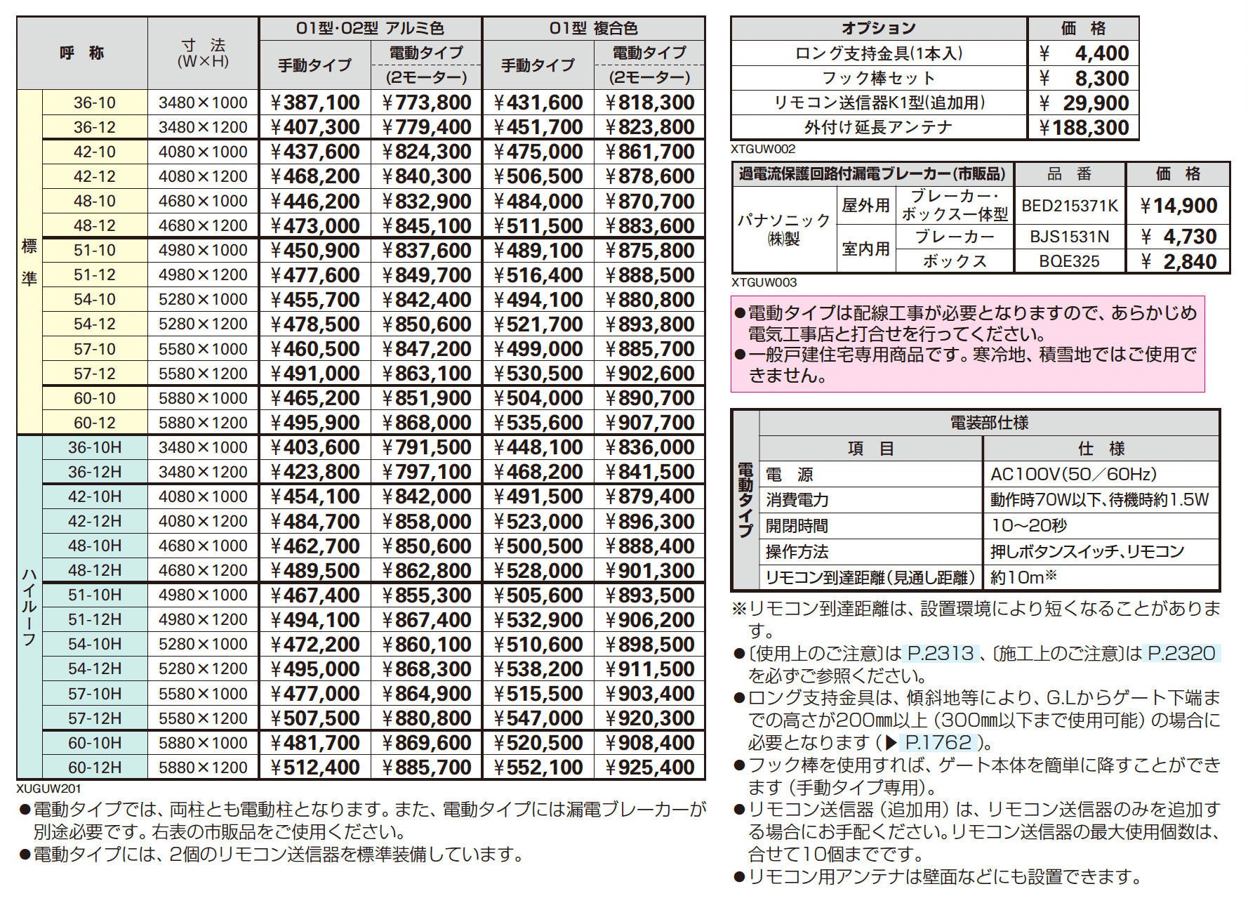 ルシアス アップゲート ワイド01型 手動タイプ/電動タイプ_価格_1