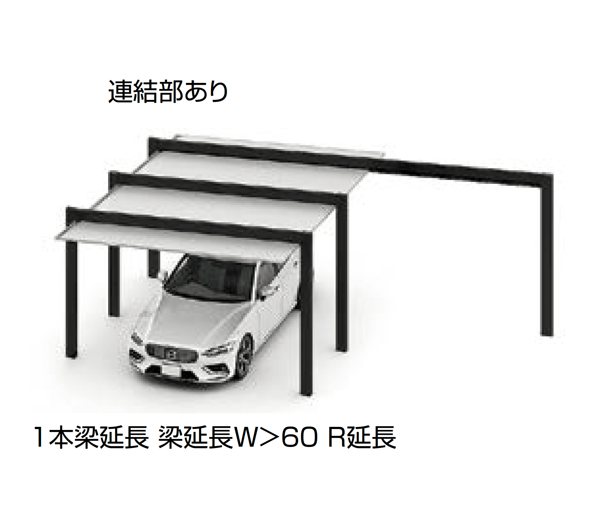 LIXILの「カーポートSC 1500 1台用 梁延長」のサブ画像5