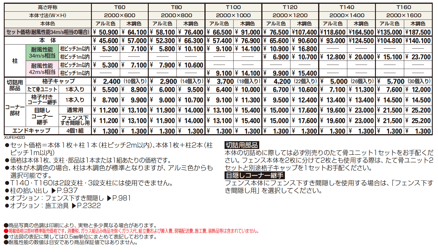 ルシアス フェンスH02型 横板格子【2024年版】_価格_1