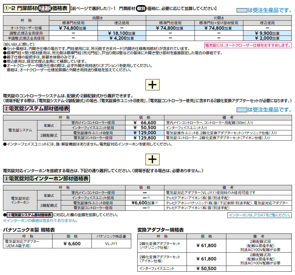 タッチ&ノータッチキー プレミエス門扉 M-FB型【2024年版】_価格_2