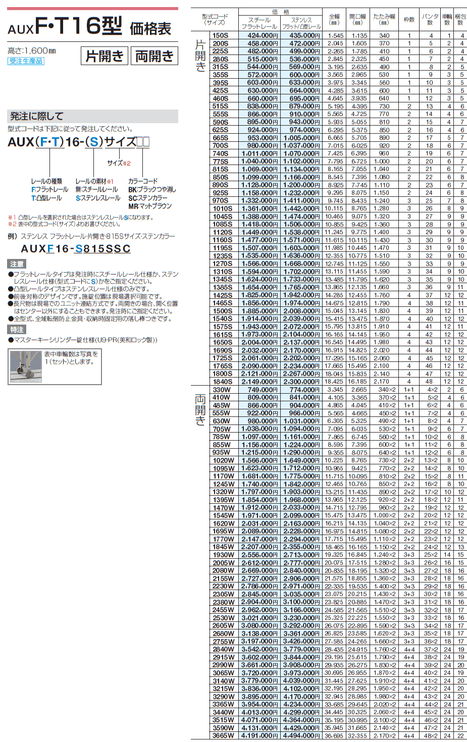 AUXF/T 12型/14型/16型/18型【2024年版】_価格_3