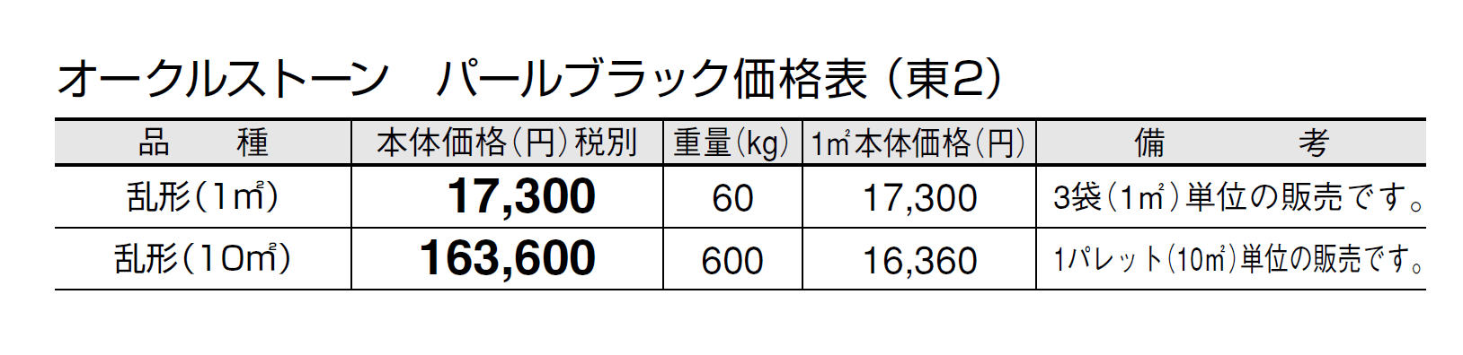 オークルストーン パールブラック【2024年版】_価格_2