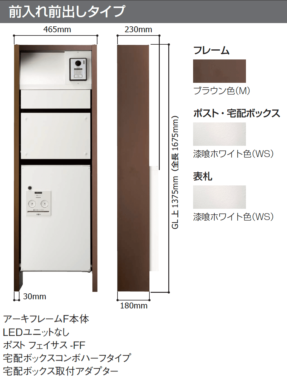 ギャザーの「アーキフレームFタイプ(LED表示灯なし)」のサブ画像1