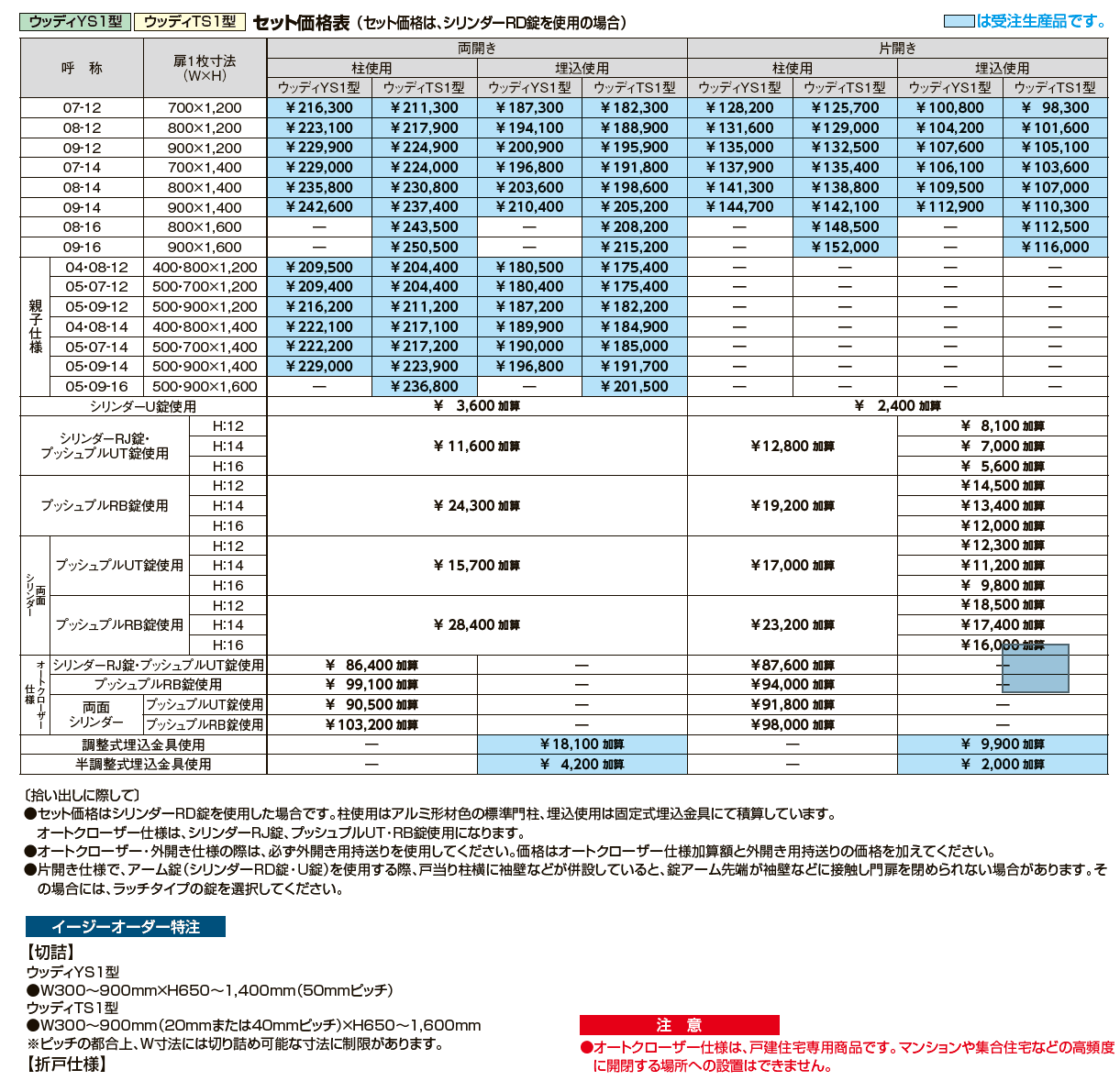 開き門扉AB ウッディYS1型【2024年版】_価格_2