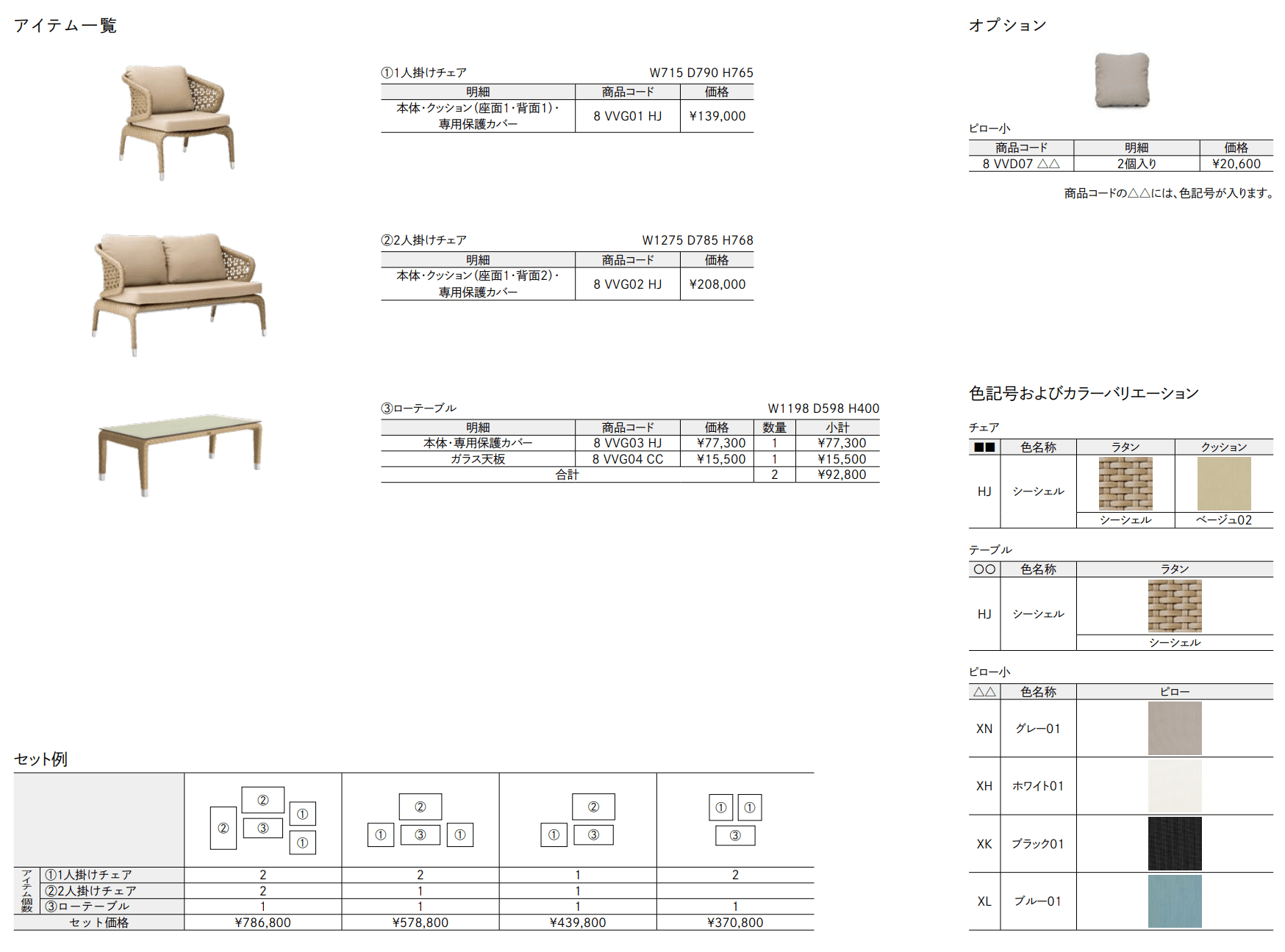 ガーデンファニチャー TYPE 008_価格_1
