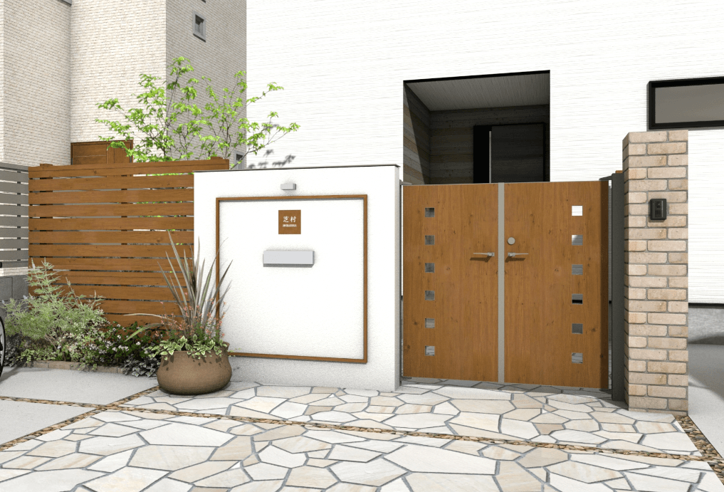 タカショーの「エバーアートボード門扉®︎ コマド」