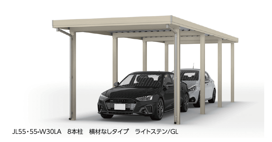 大仙の「SSポートGⅢ 積雪150cm Aタイプ・Bタイプたて(2)連棟セット/2台用」