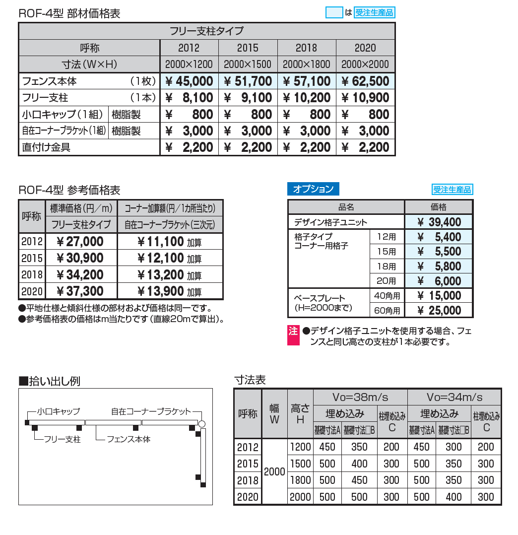 フレラインフォルテ4型 格子タイプ(剣先飾り付き)_価格_1