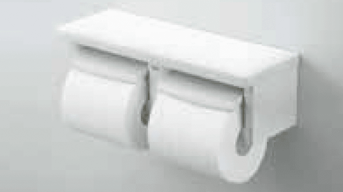 Bullsの「トイレアクセサリー 棚付二連紙巻器」
