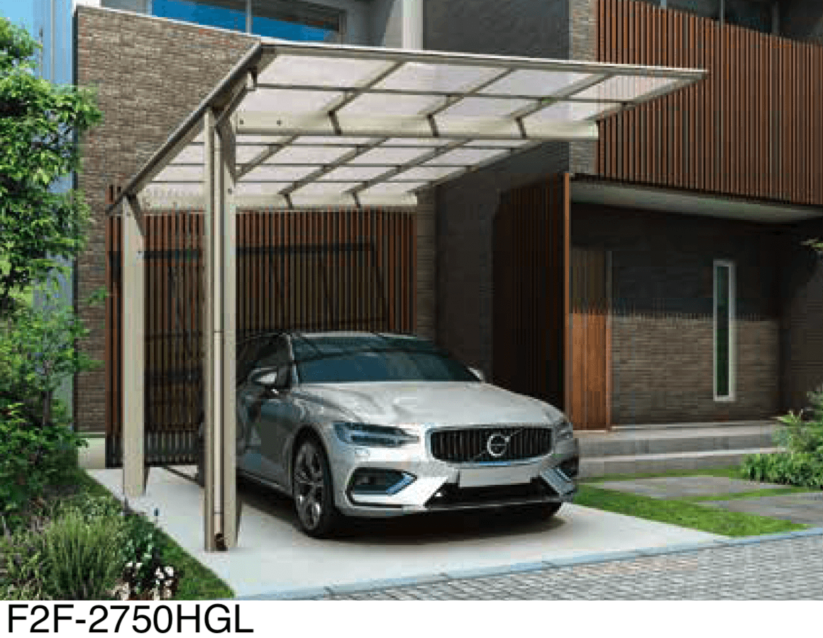 大仙の「アーバンルーフⅡ レギュラータイプ カーポート:基本(1台用)/奥行延長(1台用+α)/奥行連棟(2台用)」