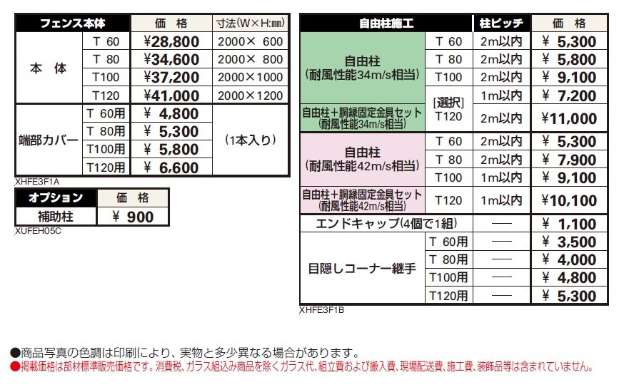 シンプレオ フェンス3F型 横太格子【2024年5月末まで】【2024年版】_価格_1