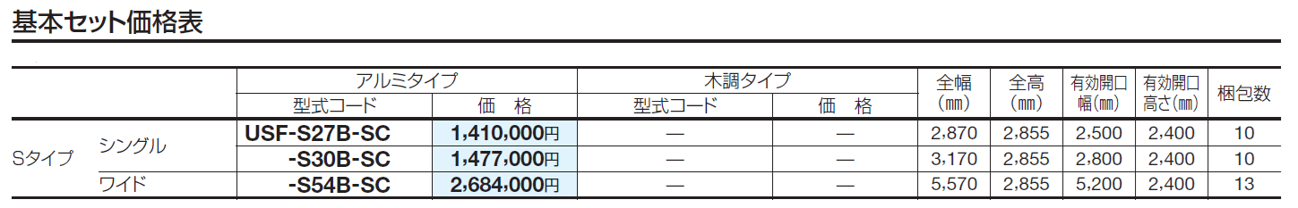 USファサードユニットシャッター Sタイプ(USファサード仕様)【2024年版】_価格_1