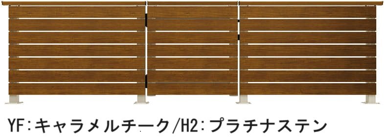 YKK APの「ルシアス デッキ門扉 A01型 横板格子タイプ」のサブ画像1