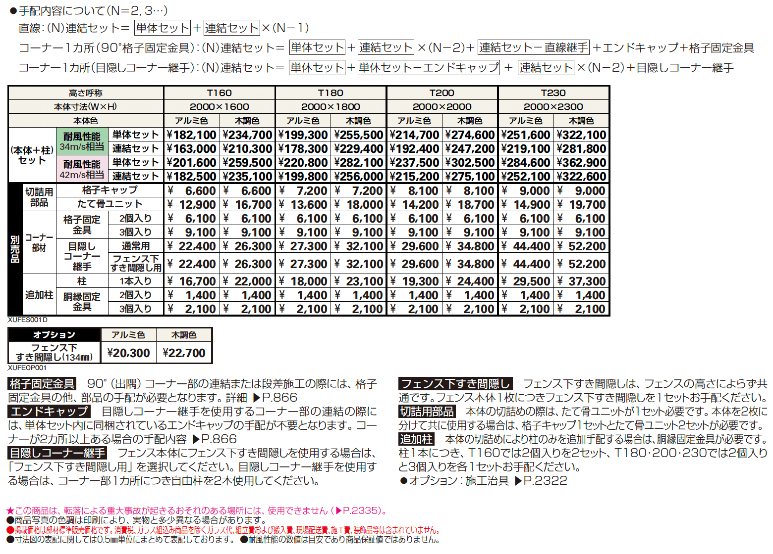 ルシアス スクリーンフェンスS01型【2024年版】_価格_1