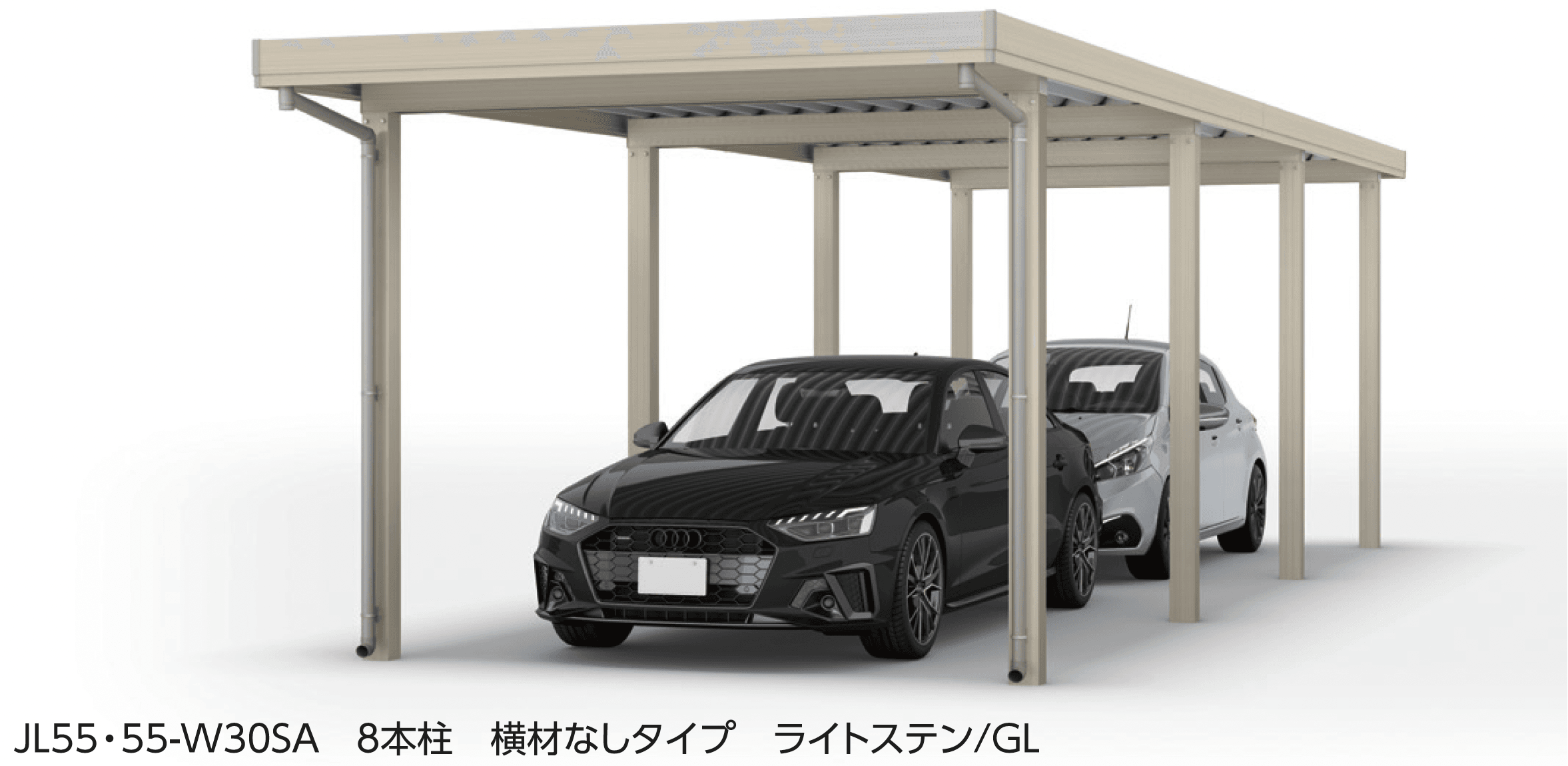 大仙の「SSポートGⅢ 積雪100cm Aタイプ・Bタイプたて(2)連棟セット/2台用」