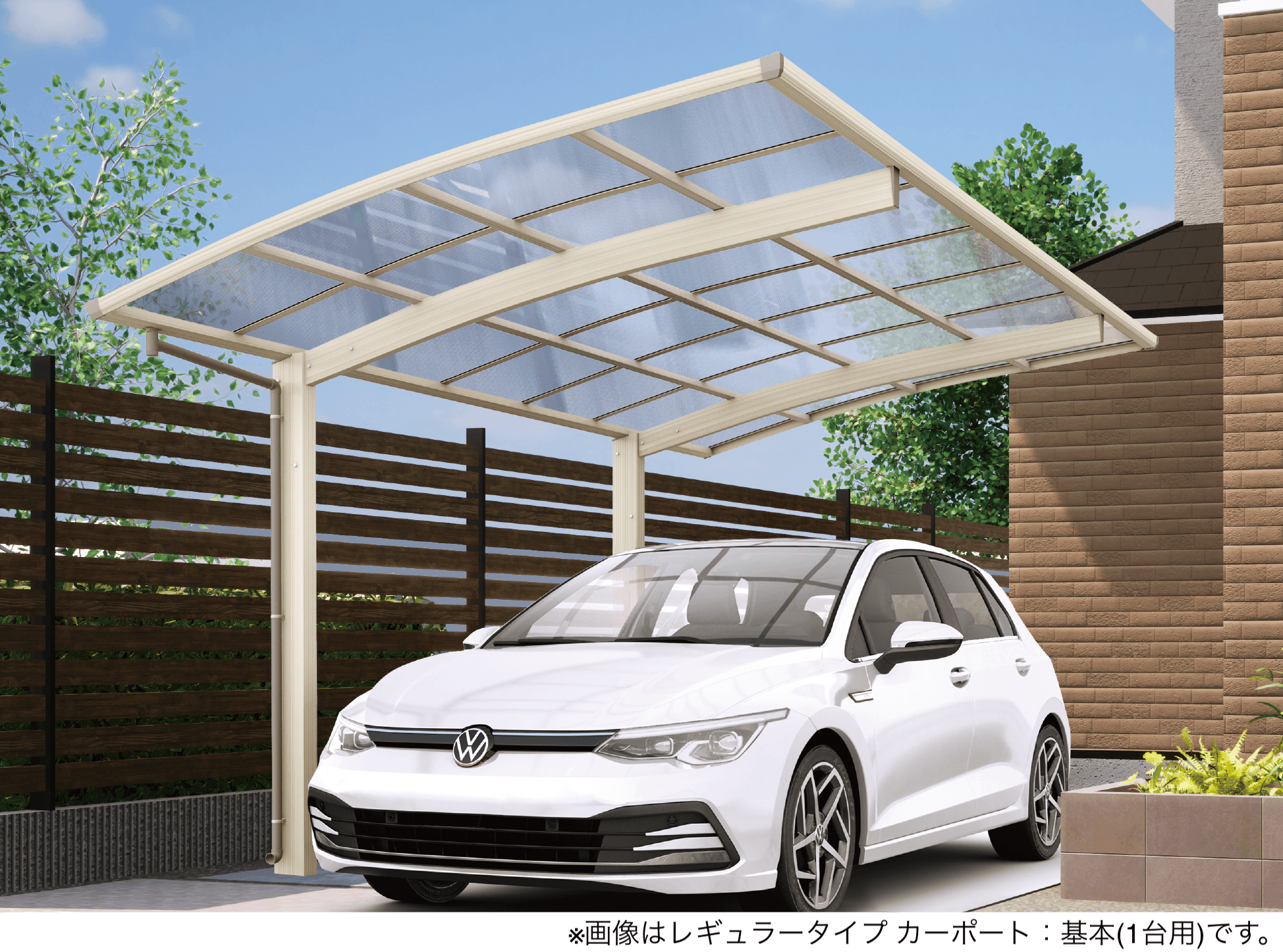 大仙の「リアルポートⅣ レギュラータイプ カーポート:合掌(2台用)」