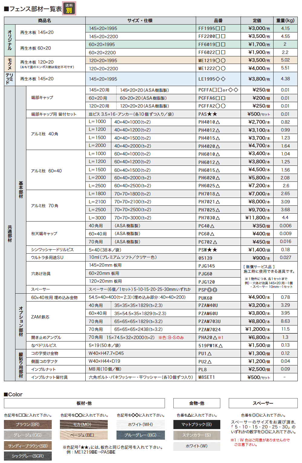 エコモックフェンス モクメ【2023年版】_価格_2