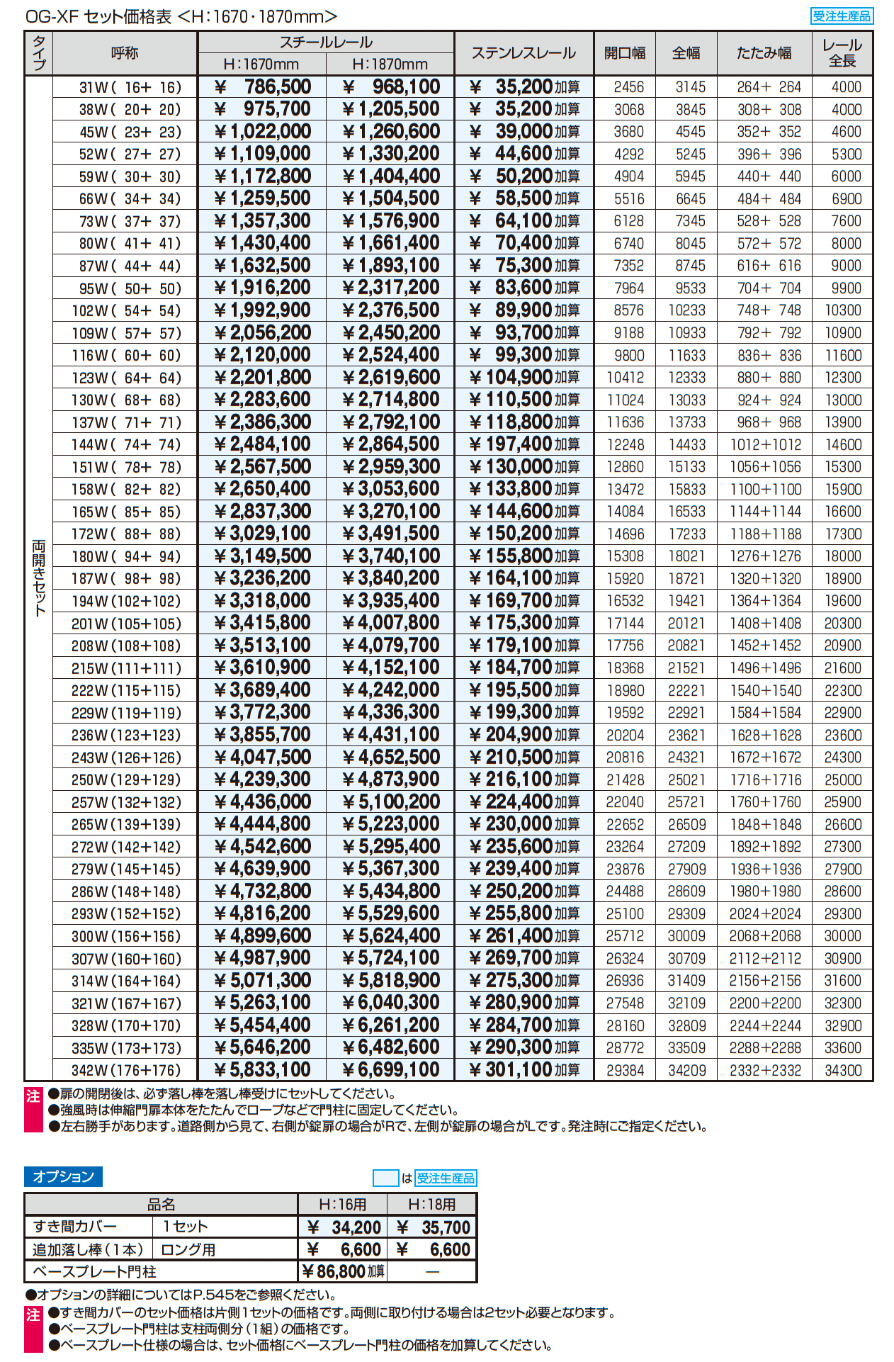 アルテンダX型 フラットレールタイプ_価格_3