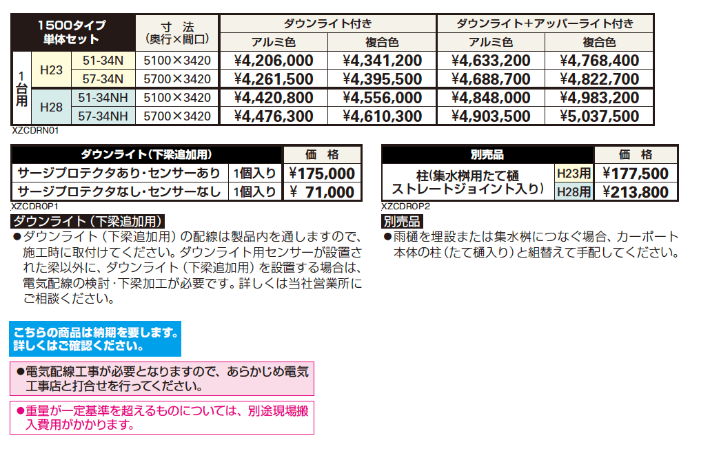 エクスティアラ ルーフ 1500タイプ 単体セット(1台用)【2024年版】_価格_1