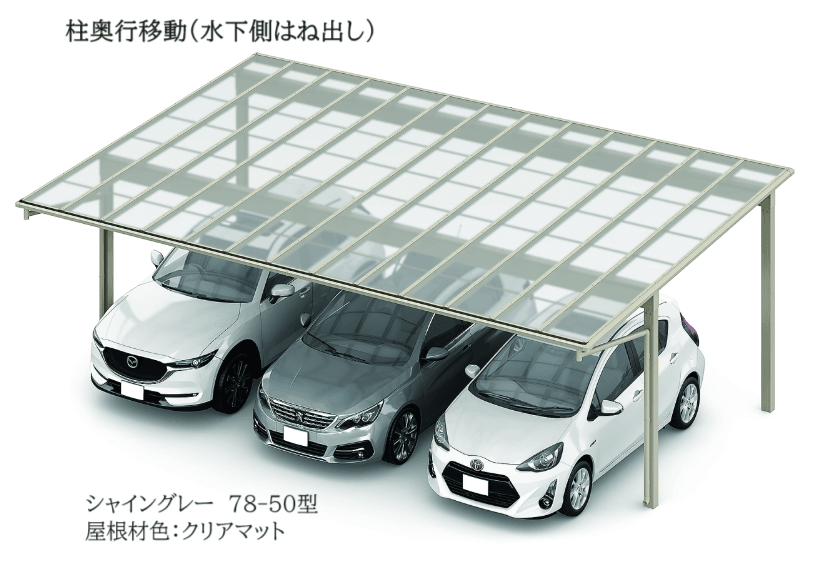 LIXILの「フーゴF 3台用 柱奥行移動【2024年版】」のサブ画像1