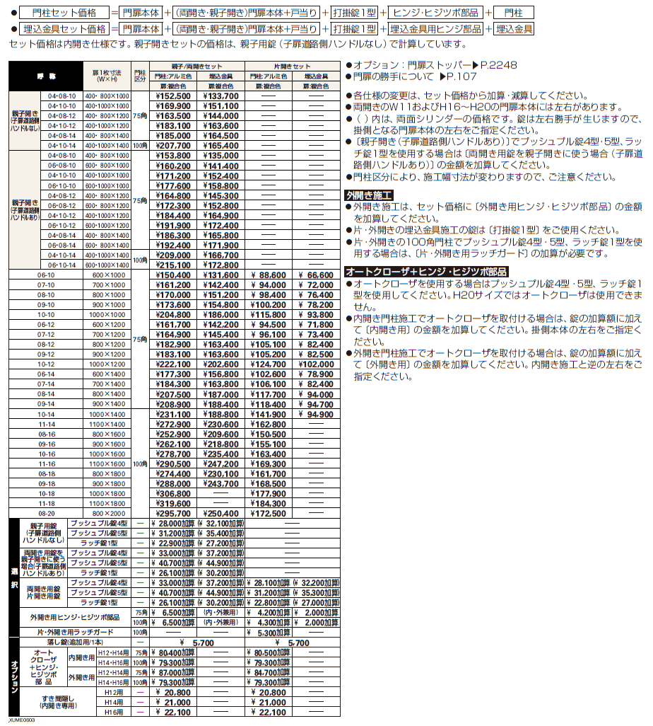 ルシアス 門扉S03型【2024年版】_価格_1