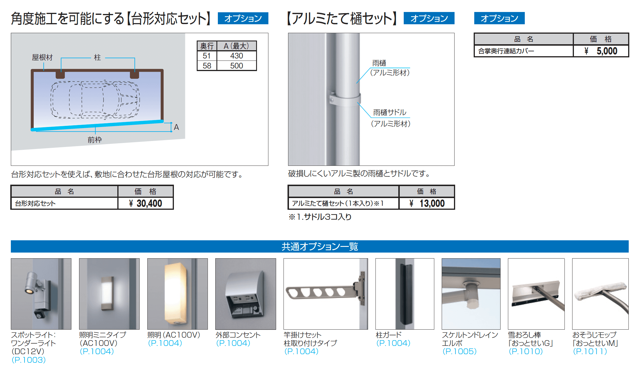 エクオーレNex(基本・合掌・奥行連結・奥行延長)【2025年版】_価格_3