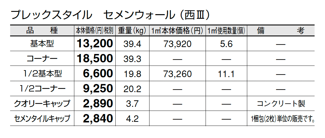 プレックスタイル セメンウォール_価格_5